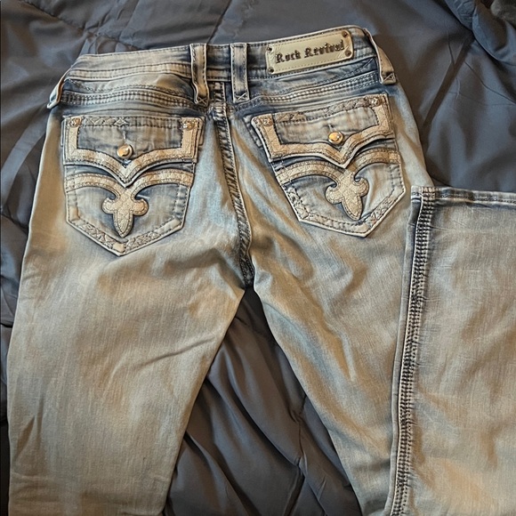 Rock Revival Faded Blue Women's sleek bootcut Jeans - Picture 2 of 5